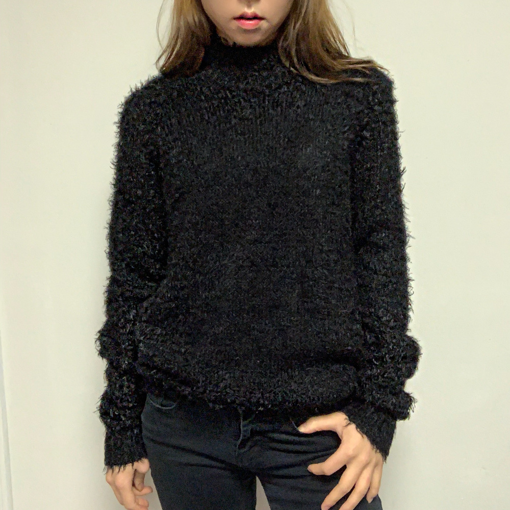 Soft Fuzzy Black Sweater